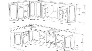 Размеры кухонных фасадов